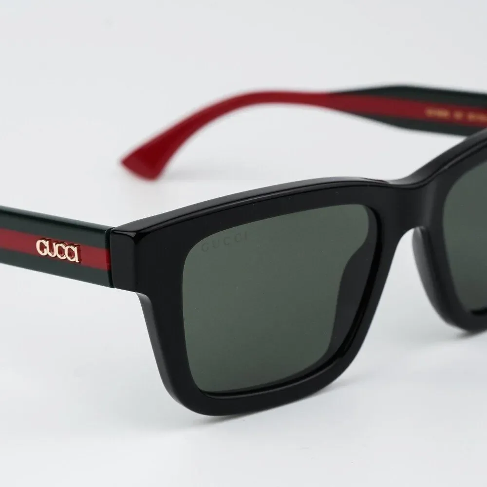 Gucci Men Sunglasses Black Green Grey Square GG1869S 001 BRAND NEW
